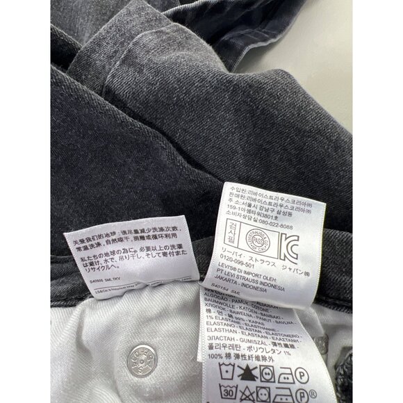 Levis 514 Straight Fit Jeans Size 38 x 32 Black Medium Wash Denim Classic Style - Picture 6 of 11